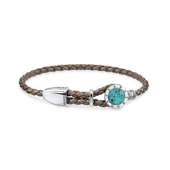 Rebel At Heart Turquoise Disc Bracelet A1864 - 878 - 17 - L25VThomas Sabo Sterling SilverA1864 - 878 - 17