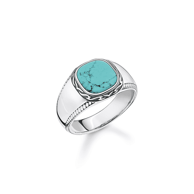 Rebel At Heart Turquoise Ring TR2388 - 878 - 17Thomas Sabo Sterling SilverTR2388 - 878 - 17 - 60