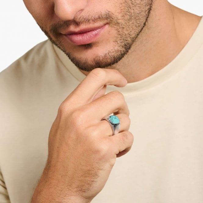 Rebel At Heart Turquoise Ring TR2388 - 878 - 17Thomas Sabo Sterling SilverTR2388 - 878 - 17 - 60