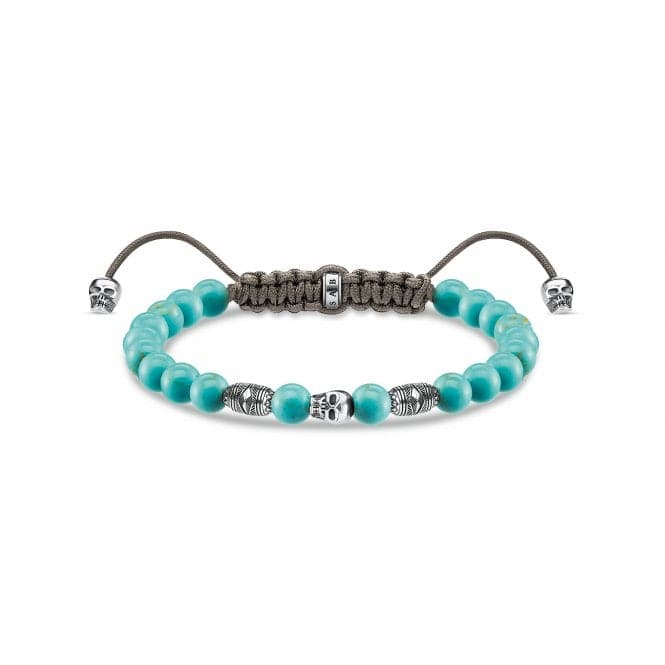 Rebel At Heart Turquoise Skulls Bracelet A1945 - 504 - 17 - L22VThomas Sabo Sterling SilverA1945 - 504 - 17