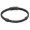 Reborn Clasp Black Recycled Leather Bracelet B5322Fred BennettB5322