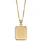 Rectangle Dog Tag Pendant GP2259Elements GoldGP2259