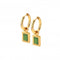Rectangle Green Agate Earrings DE766Hot Diamonds x GemstonesDE766