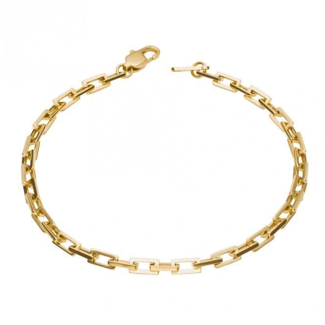 Rectangle Link Chain Gold Plated Bracelet B5408Fred BennettB5408