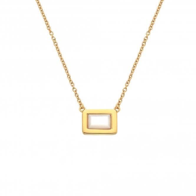 Rectangle Mother of Pearl Necklace DN180Hot Diamonds x GemstonesDN180