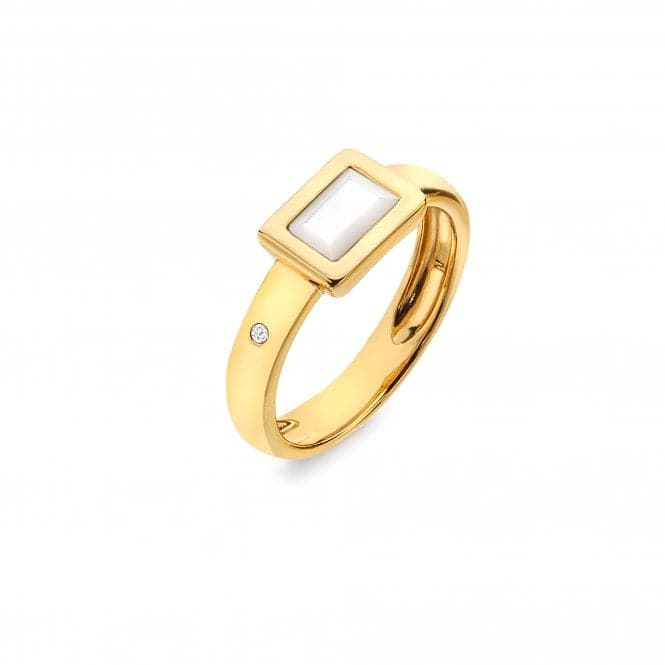 Rectangle Mother of Pearl Ring DR262Hot Diamonds x GemstonesDR262/XS