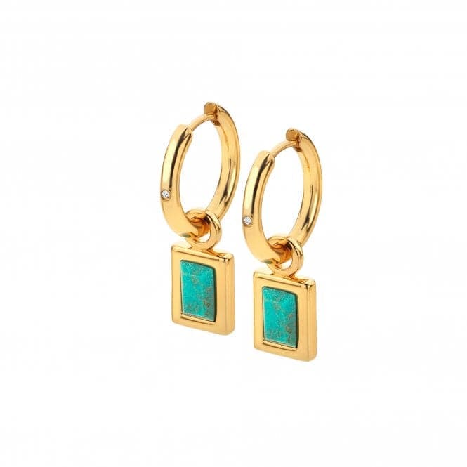 Rectangle Turquoise Earrings DE764Hot Diamonds x GemstonesDE764
