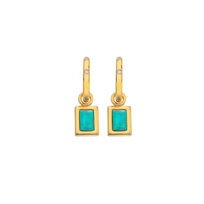 Rectangle Turquoise Earrings DE764Hot Diamonds x GemstonesDE764