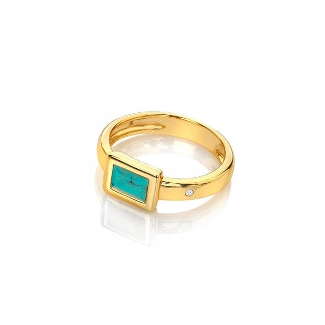 Rectangle Turquoise Ring DR261Hot Diamonds x GemstonesDR261/XS