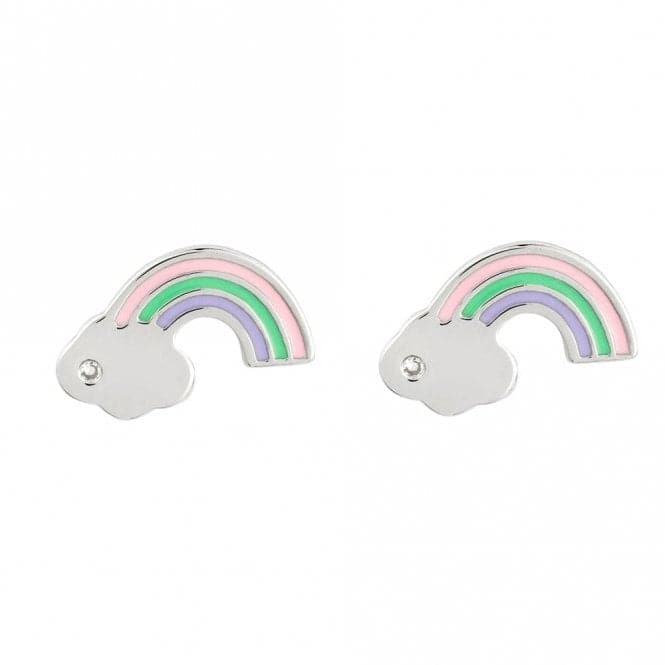 Recycled Silver & Enamel Rainbow Stud Earrings E6157D for DiamondE6157