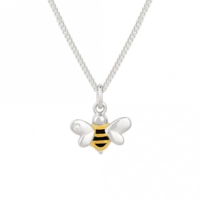 Recycled Silver &amp; Gold Plated Bee Necklace P5110D for DiamondP5110
