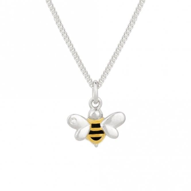 Recycled Silver & Gold Plated Bee Necklace P5110D for DiamondP5110