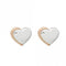 Recycled Silver & Rose Gold Plated Heart Stud Earrings E6159D for DiamondE6159