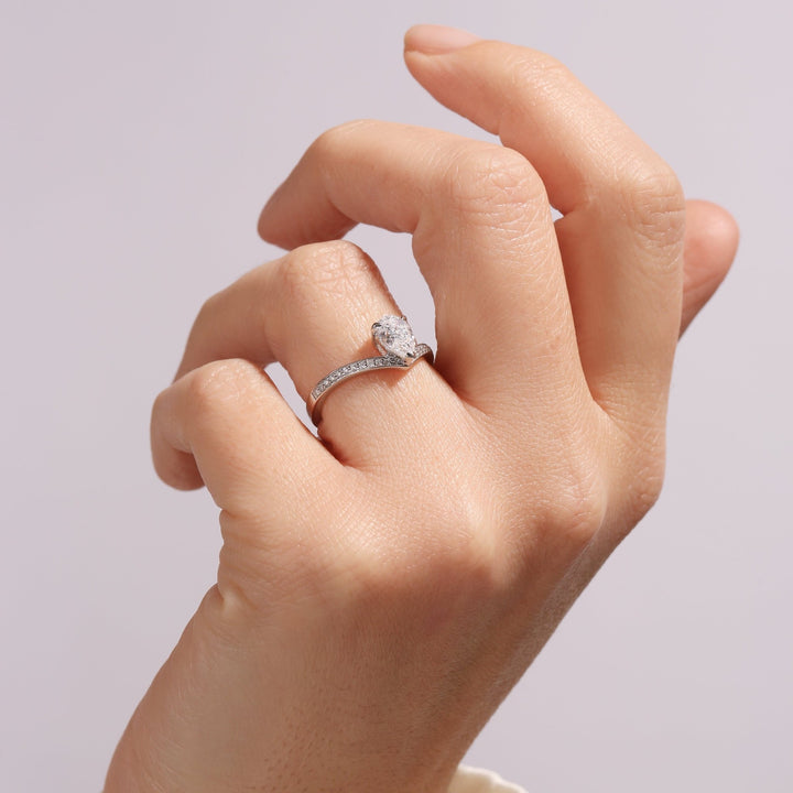 Remi | 9ct White Gold 0.86ct tw Pear Lab Grown Diamond Engagement RingCreated BrillianceBA0073888 - M