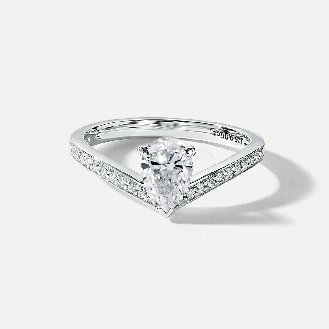 Remi | 9ct White Gold 0.86ct tw Pear Lab Grown Diamond Engagement RingCreated BrillianceBA0073888 - M