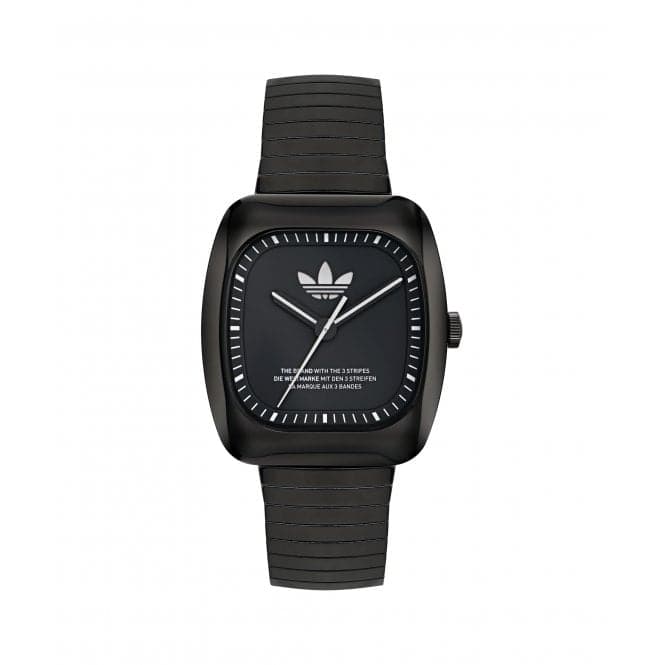 Retro Wave One Stainless Steel IP Black Unisex Watch AOSY24026AdidasAOSY24026