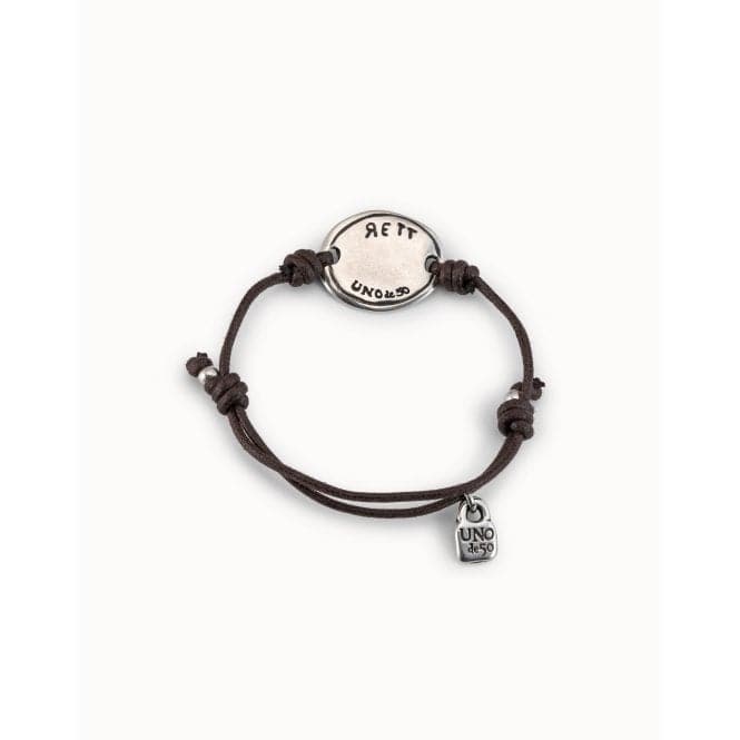 Rett Awareness Bracelet Silver Leather BraceletUNOde50PUL0839MARMTL0U