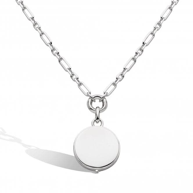 Revival Astoria Round Locket 22" Figaro Chain Necklace 90439RPKit Heath90439RP