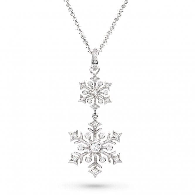 Revival Astoria Snow Zirconia Rhodium Plated Grande 18" Necklace 90486CZKit Heath90486CZ