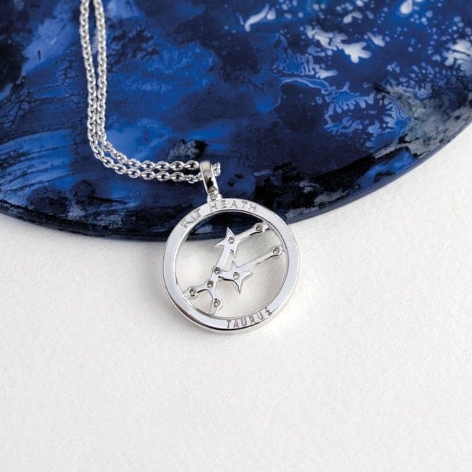 Revival Céleste Constellation Zirconia Rhodium Plated Taurus 18" Necklace 90471TAUKit Heath90471TAU