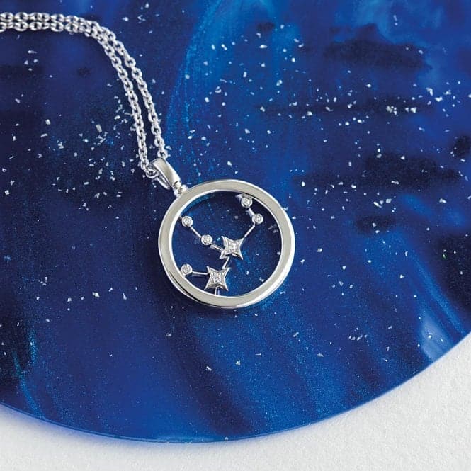 Revival Céleste Constellation Zirconia Rhodium Plated Virgo 18" Necklace 90471VIRKit Heath90471VIR