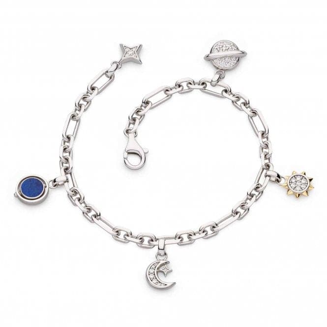 Revival Céleste Lapis Golden Multi Charm Figaro Bracelet 70495GLCKit Heath70495GLC