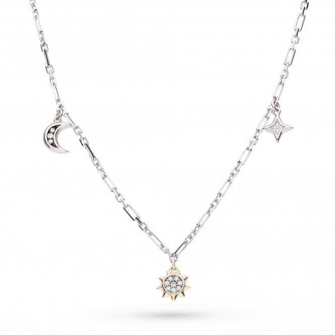 Revival Céleste Sun, Moon & Star Station Necklace 90494GCZKit Heath90494GCZ