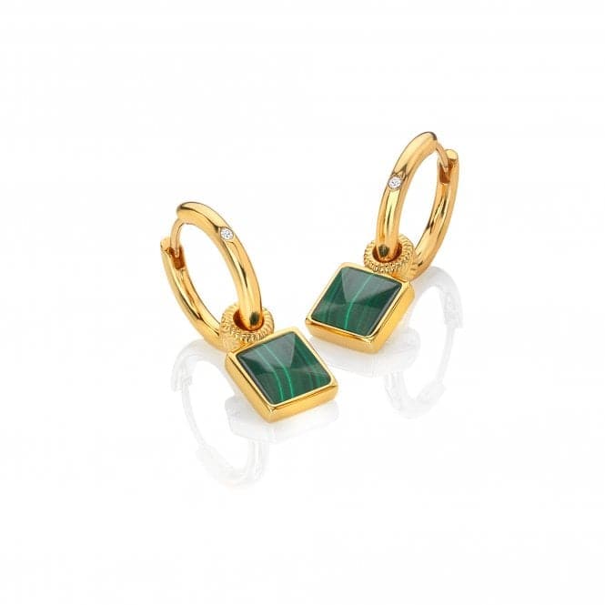 Revive Malachite Square Earrings DE713Hot Diamonds x Jac JossaDE713