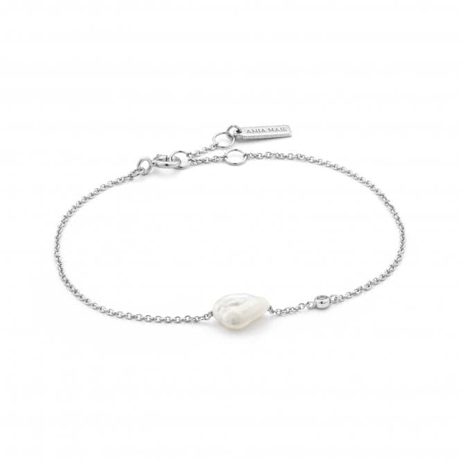 Rhodium Pearl Bracelet B019 - 01HAnia HaieB019 - 01H