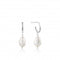 Rhodium Pearl Mini Hoop Earrings E019 - 02HAnia HaieE019 - 02H