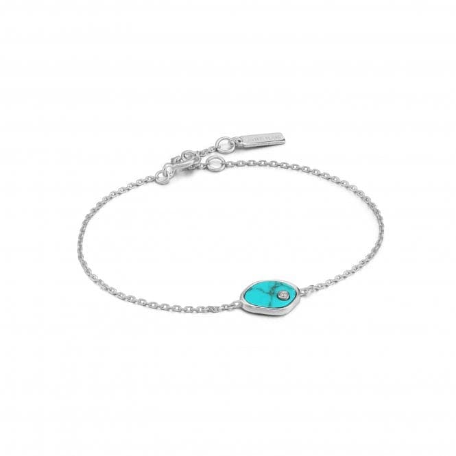 Rhodium Tidal Turquoise Bracelet B027 - 01HAnia HaieB027 - 01H