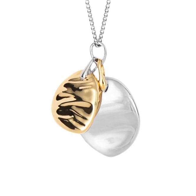 Ripple Effect Plain Disc Yellow Gold Pendant P5250Fiorelli SilverP5250