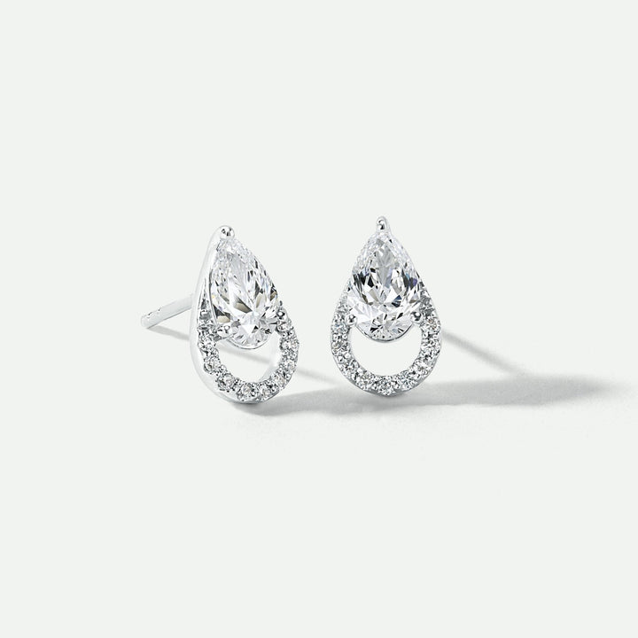 Riva Earring | 9ct White Gold 1.09ct tw Lab Grown Diamond Stud EarringsCreated BrillianceBA0073990