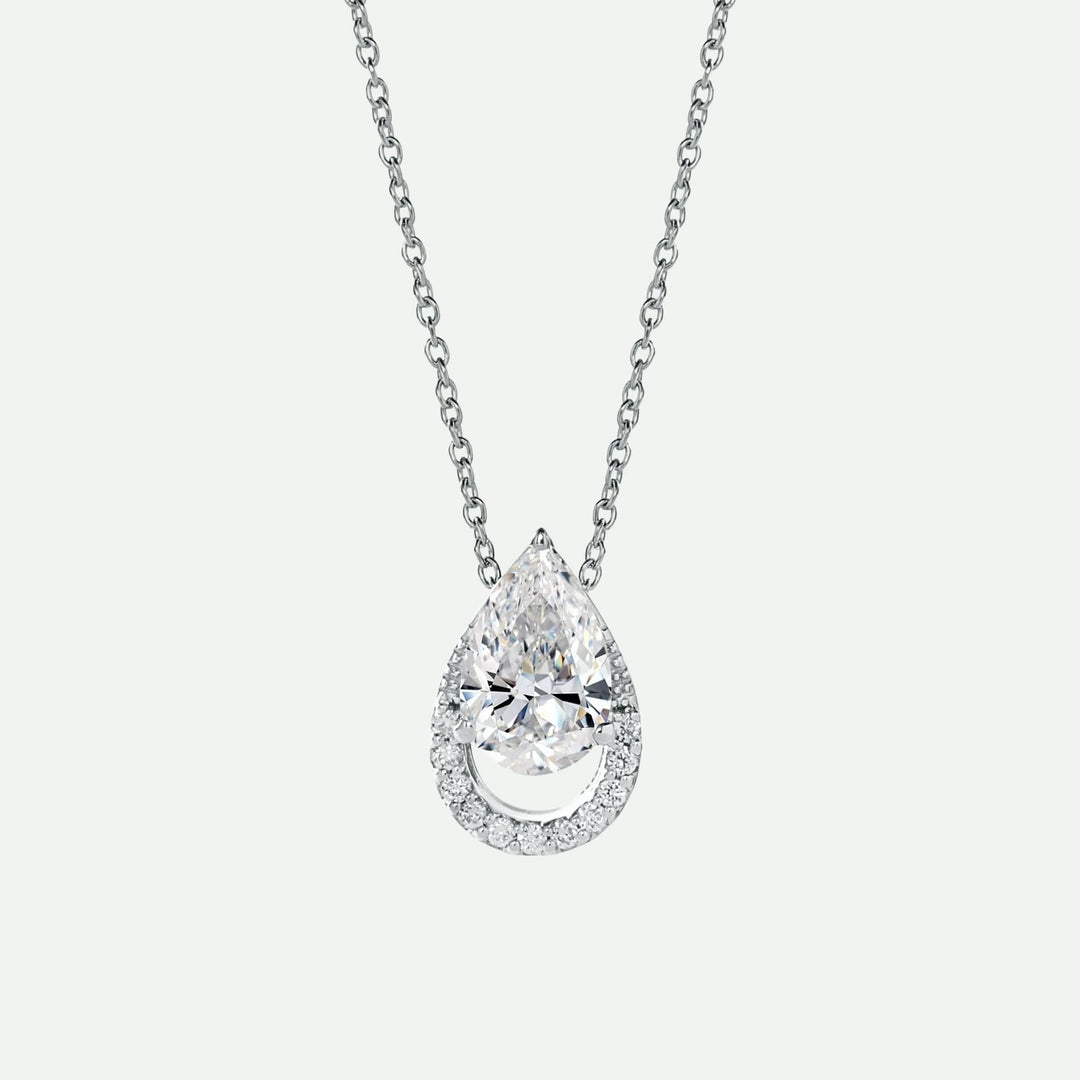 Riva Necklace | 9ct White Gold 1.05ct tw Lab Grown Diamond NecklaceCreated BrillianceBA0073991