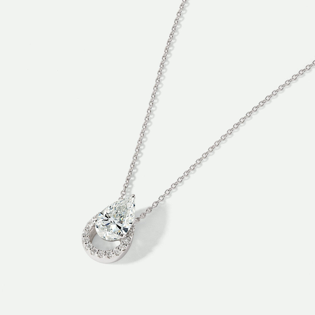 Riva Necklace | 9ct White Gold 1.05ct tw Lab Grown Diamond NecklaceCreated BrillianceBA0073991