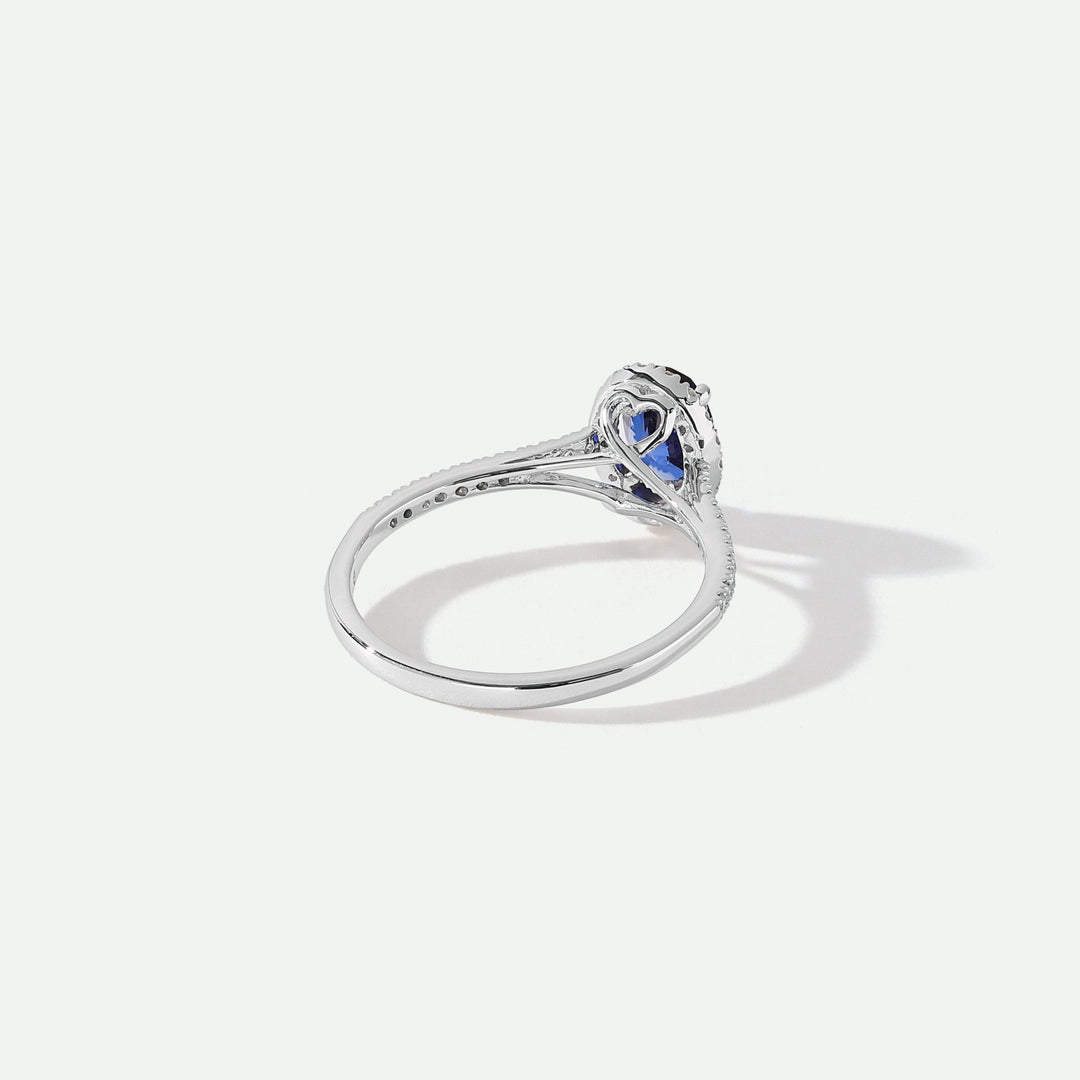 Rosalind | 9ct White Gold 0.20ct tw Lab Grown Diamond and Created Sapphire RingCreated BrillianceBA0071350 - L