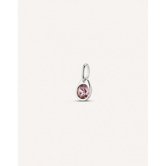 Rose Charm Rosa Faceted Crystal CharmUNOde50CHA0079RSAMTL0U