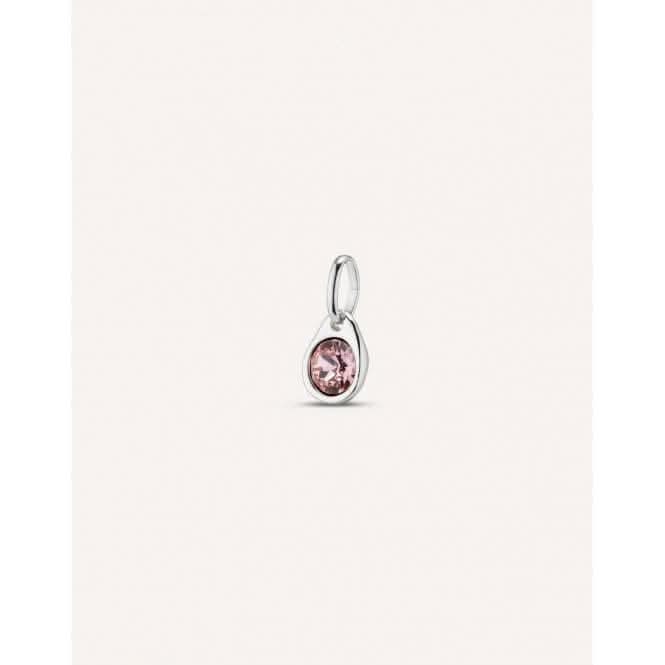 Rose Charm Rosa Faceted Crystal CharmUNOde50CHA0079RSAMTL0U