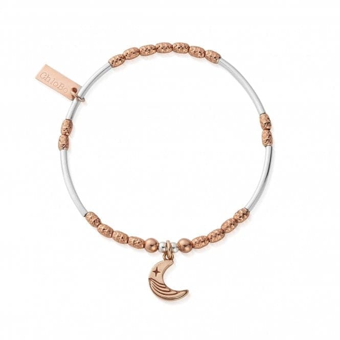 Rose Gold And Silver Luna Moon Bracelet MBMNSR4020ChloBoMBMNSR4020