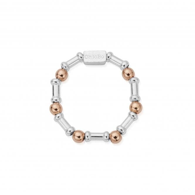 Rose Gold And Silver Rhythm Of Water RingChloBoMR1RHYTHM - Small