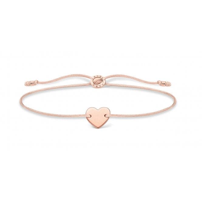 Rose Gold Heart Cord Tie Bracelet A1996 - 597 - 19 - L20vThomas Sabo Charm Club CharmingA1996 - 597 - 19 - L20v