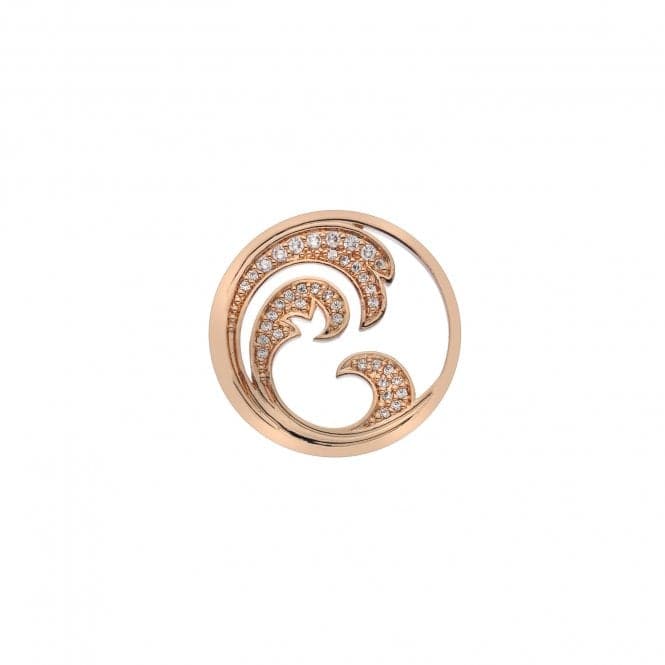 Rose Gold Plate Oceano Coin 25mm EC530EmozioniEC530