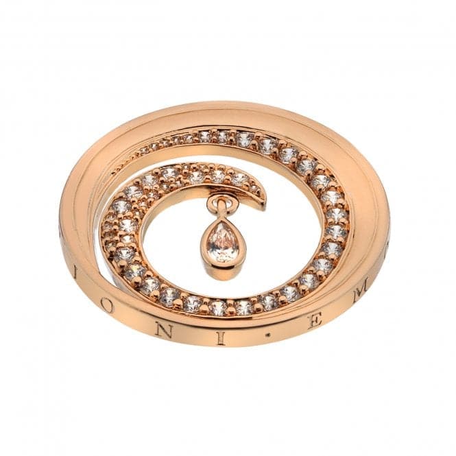 Rose Gold Plate Oceano Teardrop Coin 33mm EC527EmozioniEC527