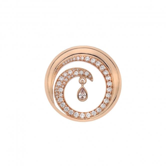 Rose Gold Plate Oceano Teardrop Coin 33mm EC527EmozioniEC527