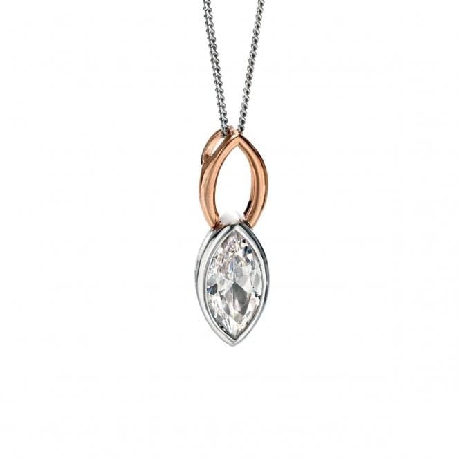 Rose Gold Plated Clear Cubic Zirconia Pendant P4321CFiorelli SilverP4321C