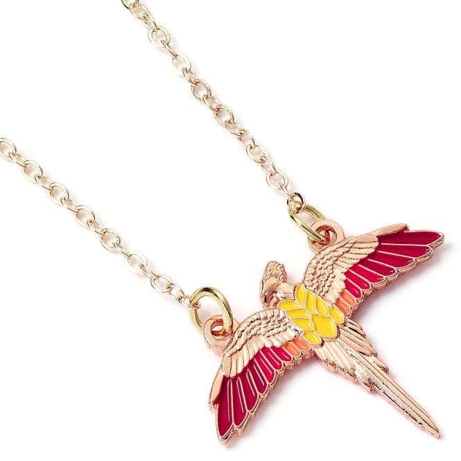 Rose Gold Plated Fawkes NecklaceHarry PotterWN000113