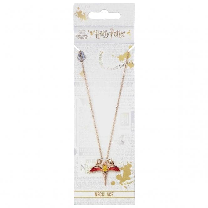 Rose Gold Plated Fawkes NecklaceHarry PotterWN000113