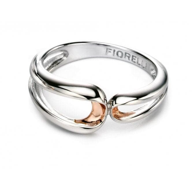 Rose Gold Plated Folded Detail Ring R3408Fiorelli SilverR3408 52