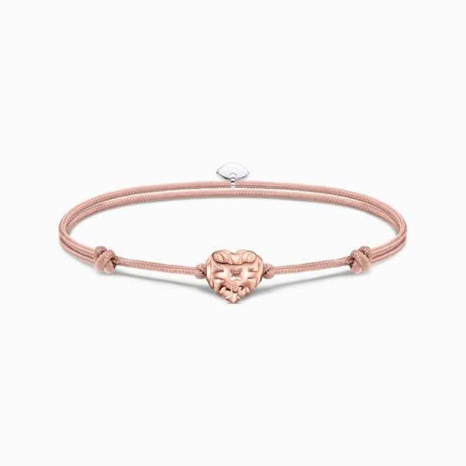 Rose Gold Plated Nylon Heart Bracelet A2123 - 597 - 40Thomas Sabo Karma BeadsA2123 - 597 - 40