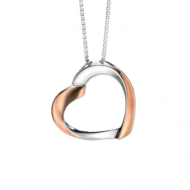 Rose Gold Plated Ribbon Heart Pendant P4325Fiorelli SilverP4325